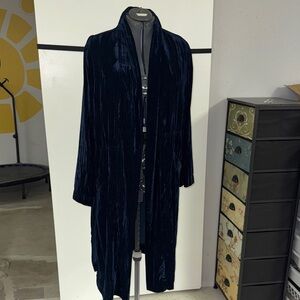 EUC Steve Madden Navy Velvet Duster